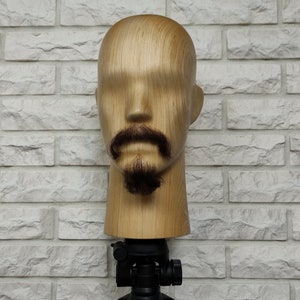 Realistic Fake Beard Kit  100% Real Human Hair Full Handmade