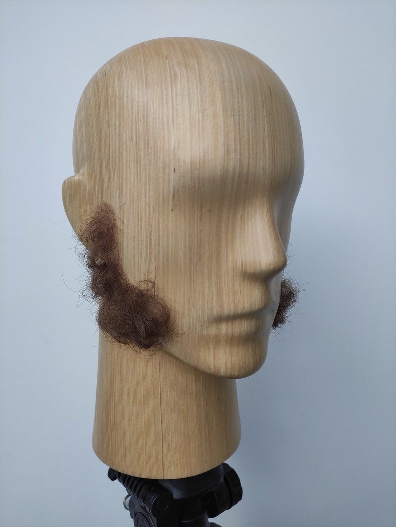 Realistic Fake Sideburns Kit 100 Real Human Hair Full Etsy