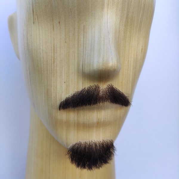 Realistic Fake Beard Kit  100% Real Human Hair Full Handmade