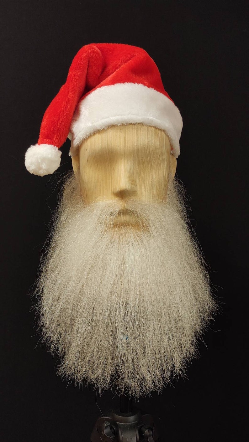 Realistic Fake Santa's Beard Kit 100% Natural Yak Hair Full Handmade - Etsy