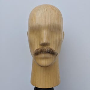Realistic Fake Gray Moustache , full hand made