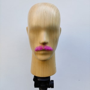 Realistic Fake Pink Moustache, full hand made