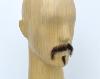 Realistic Fake Black Moustache, full hand made, Length 8 cm