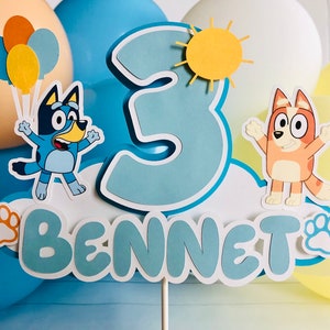 Bluey cake topper/Bluey and Bingo cake topper/Bluey birthday/Bluey party/Bluey and Bingo/Customizable bluey cake topper/Bluey decor