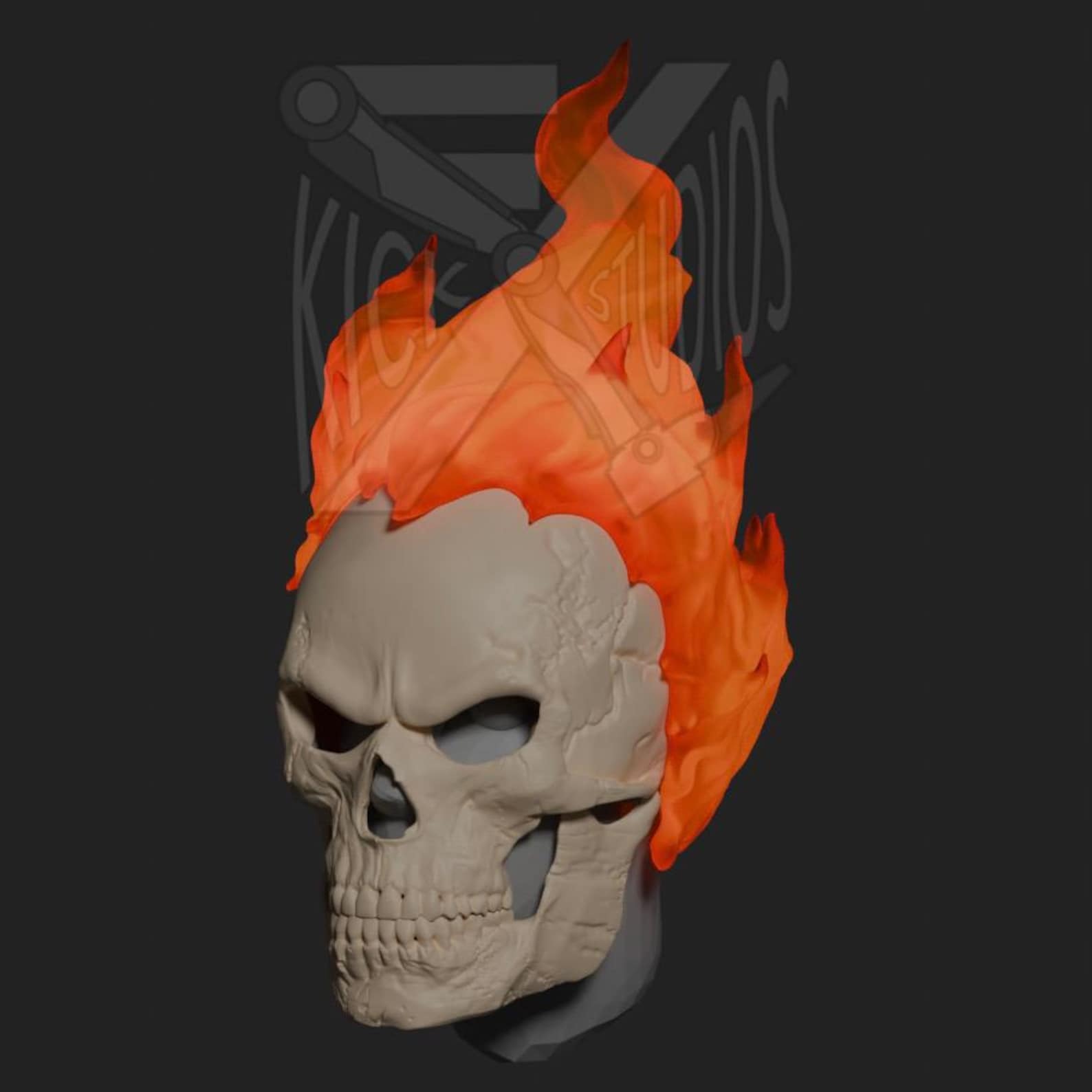 Ghost Rider Helmet 3D Print Model - Etsy
