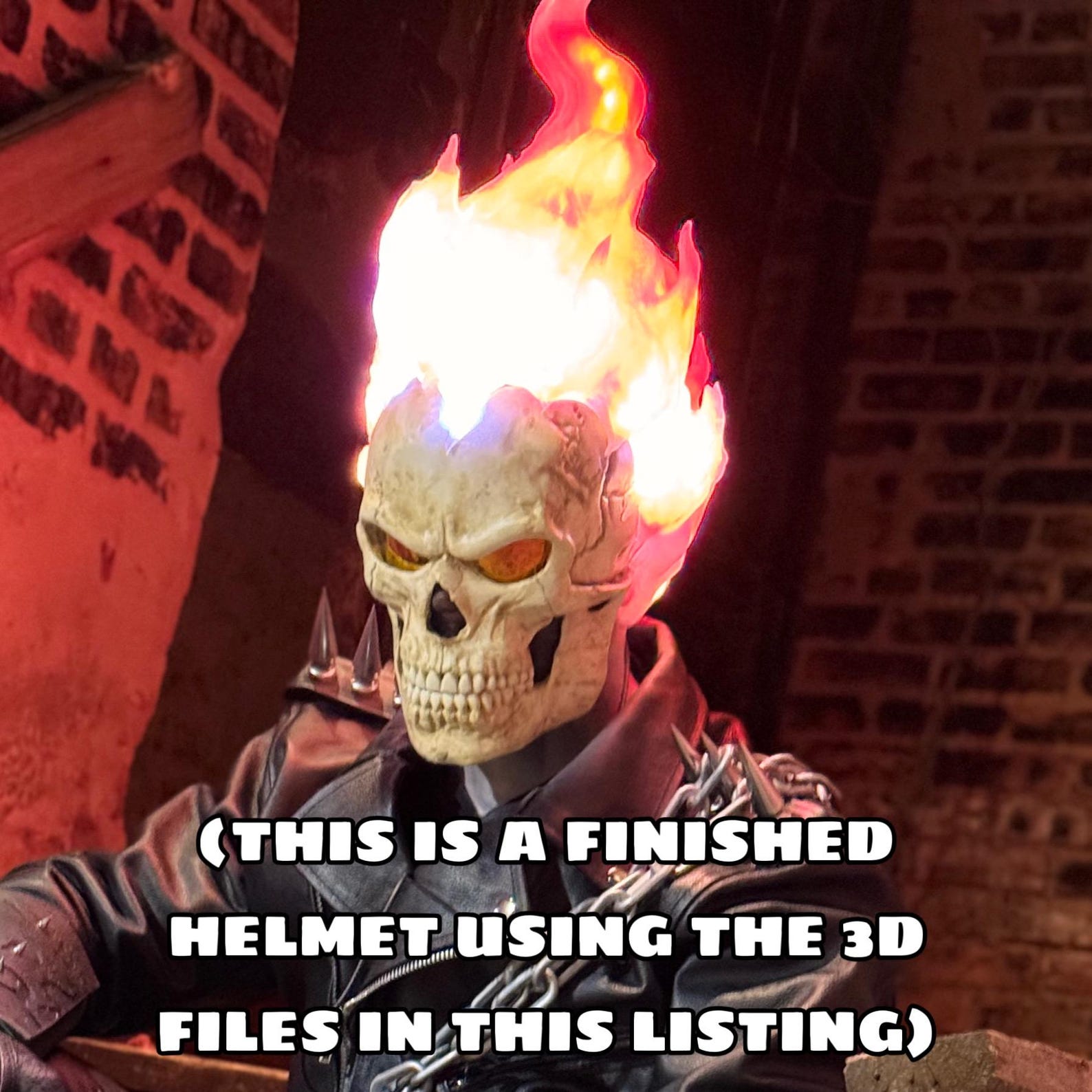 Ghost Rider Helmet 3D Print Model - Etsy
