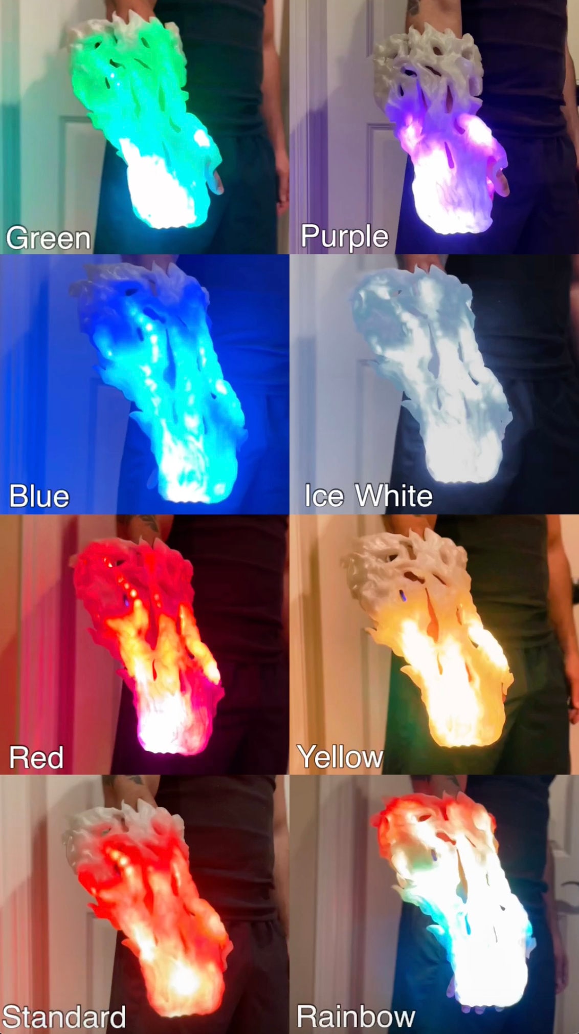 Fire Gauntlet Relic Pattern DUAL Fire Gauntlet Cosplay Props - Flaming Fist Effect - Etsy
