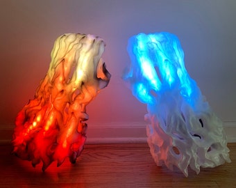 DUAL Fire Gauntlet Cosplay Props - Flaming Fist Effect