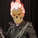 Ghost Rider Inspired Leather Biker Costume | Flame Skull Cosplay Set ...
