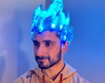 LED 炎のウィッグヘッドピース - 炎のヘアエフェクト
