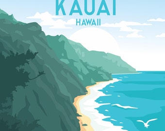 TB Kauai Fridge Magnet, Napali Coast Hawaii Magnet, Beach Decor, Hawaii Souvenir, Hawaii Gift, Beach Magnet