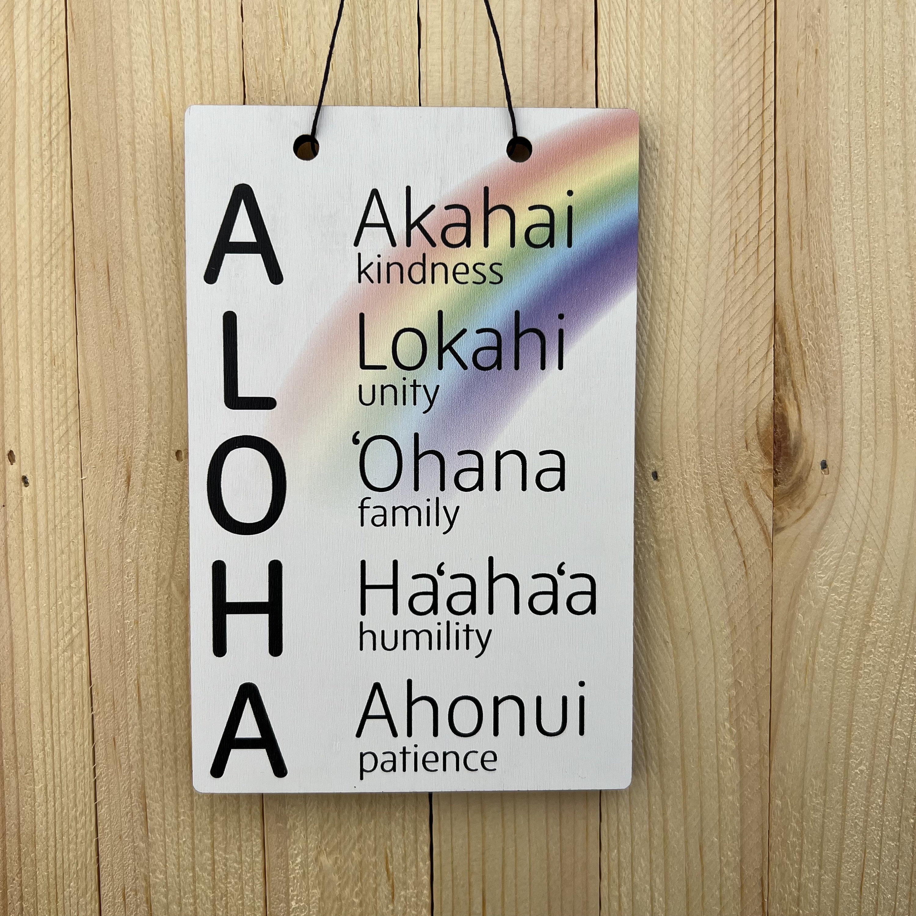Aloha Means Wall Tag | Hawaiian Saying | Wall Art | Spiritual