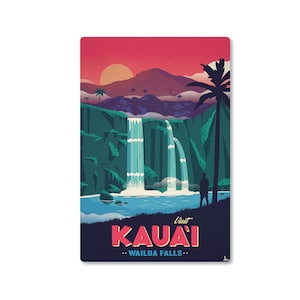 Kauai Metal Sign by Alex Asfour • Aluminum Kauai Sign • Housewarming Gift • Hawaii Sign • Travel Sign