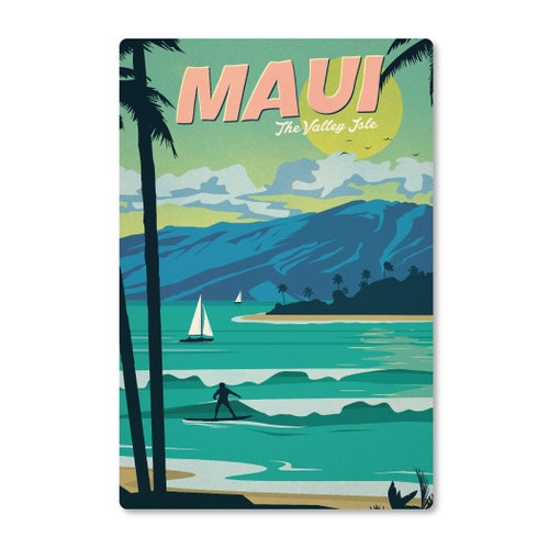 Hawaii Map Print Hawaii Map USA Map Art Hawaii City Road Etsy