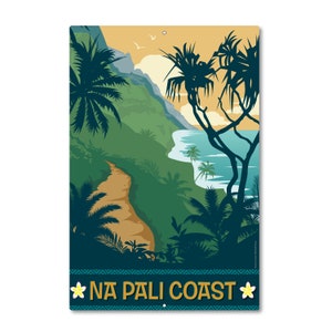 Na Pali Kauai Metal Sign, Hawaii Wall Art, Master Bedroom Wall Decor