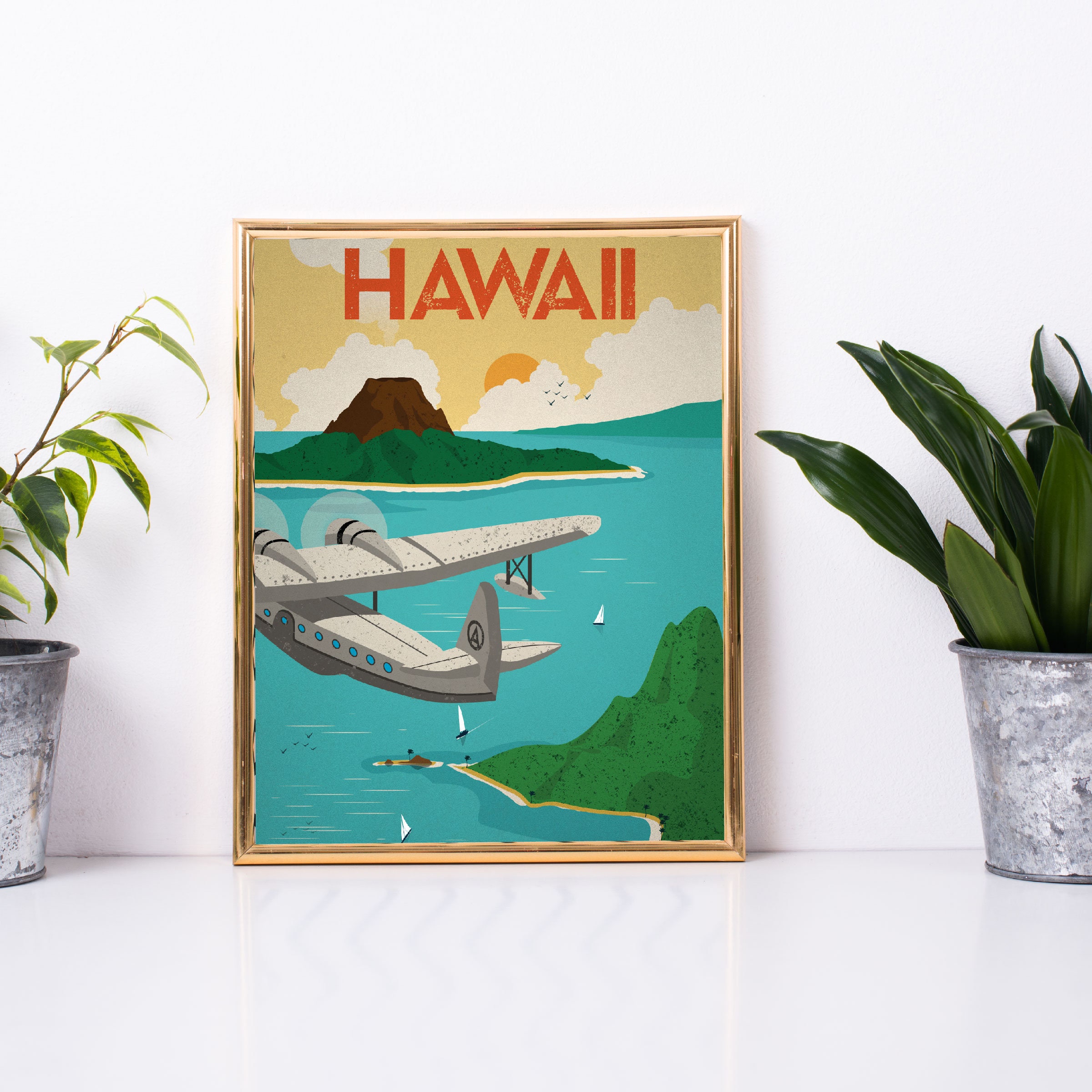 Hawaii Wood Sign Hawaii Wall Art Housewarming Gift vintage Etsy