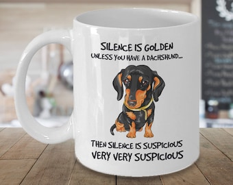 Grappige teckelmok | Silence is Golden, gemaakt in de VS