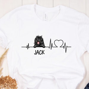 Portuguese Water Dog t-shirt, Portuguese Water Dog gift, Portuguese Water Dog heartbeat shirt, best gift for Portuguese Water Dog mom