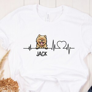 Pomeranian t-shirt, Pomeranian gift, Pomeranian heartbeat shirt, best gift for Pomeranian mom, best gift for Pomeranian lovers