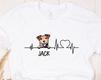 Jack Russell Terrier t-shirt, Jack Russell Terrier gift, Jack Russell Terrier heartbeat shirt, best gift for Jack Russell Terrier mom