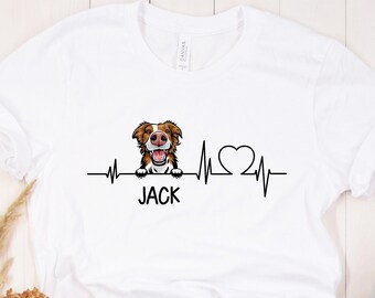 T-shirt Border Collie, cadeau Border Collie, chemise de battement de coeur Border Collie, meilleur cadeau pour maman Border Collie, meilleur cadeau pour les amateurs de Border Colie