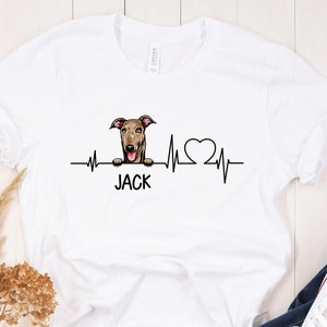 Greyhound t-shirt, Greyhound gift, Greyhound heartbeat shirt, best gift for Greyhound mom, best gift for Greyhound lovers
