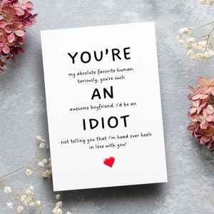Carte de petit ami, carte drôle pour petit ami, cadeau d'anniversaire de petit ami, cadeau de Noël de petit ami, jolie carte d'anniversaire pour petit ami, cadeau pour lui