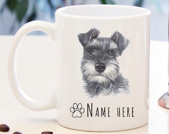 Personalized Schnauzer Coffee Mug, Dog Lover Gift