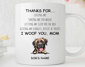 Mastiff Mom Coffee Mug, Funny Dog Lover Gift