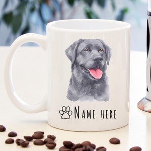 Schwarzer Labrador-Becher, bestes Geschenk für schwarze Labrador-Mama, schwarzer Labrador-Geschenk für alle schwarzen Labrador-Liebhaber, personalisierte Hundebecher