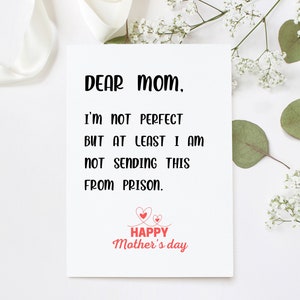Grappige moederdagkaart, grappige kaart voor mama, grappige kaart van zoon, grappige kaart van dochter, 5x7 gevouwen kaart