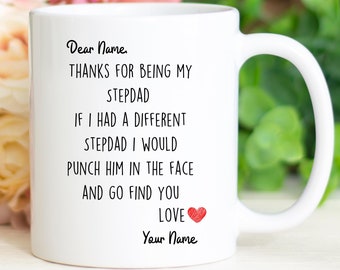 Funny Stepdad Coffee Mug, Unique Stepdad Gift