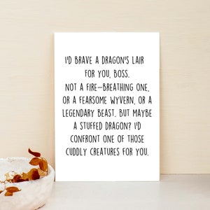 Boss gift, Boss Appreciation card, Boss Day Gift, Boss Birthday Gift, Christmas Gift for Boss, Funny Card for Boss, Funny Gift for Boss