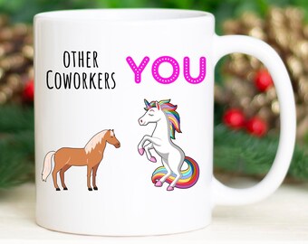 Lustige Mitarbeiter Tasse, Einhorn Design, Mitarbeiter Geschenk