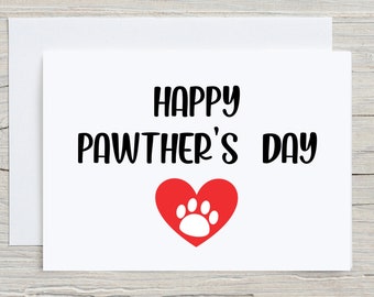 Dog Dad Card, Card for Cat Dad, Pet Father's Day Card, Cat Dad Card, Fur Dad Card, Card from Dog, Card from Cat, Pawther's Day Card