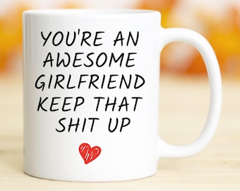 Caneca engraçada para namorada, presente incrível para namorada
