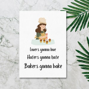 Biglietto d'auguri per il panettiere, biglietto divertente per il panettiere, regalo di Natale per il panettiere, regalo di compleanno per il panettiere, biglietto per la squadra di panettieri, biglietto di auguri per la pasticceria