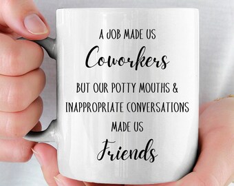 Regalos de compañero de trabajo, taza de compañero de trabajo, regalo divertido de compañero de trabajo, regalo de mejor amigo de trabajo, intercambio de regalos de compañero de trabajo