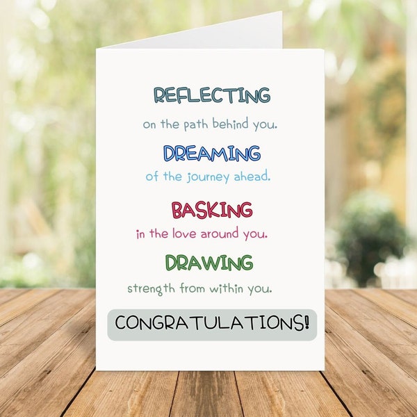 Graduation card, graduation gift for her, for him, congratulations card, son graduation, daughter graduation, granddaughter graduation card