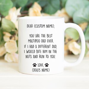 Maltipoo mug, best Maltipoo gift, funny mug for Maltipoo dad,Maltipoo gift for men