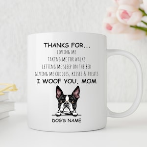 Boston Terrier gift, Boston Terrier mug, Boston Terrier gift idea, funny Boston Terrier Christmas gift, Boston Terrier mom gift