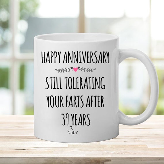 39th Year Anniversary Mug 39th Anniversary Gift For Wife Gift For Her Wife's