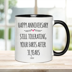 31st Anniversary Mug, 31st Anniversary Gifts For Husband, 31 Year Anniversary Gifts For Wife, 31 Years Of Marriage, 31st Year Marriage