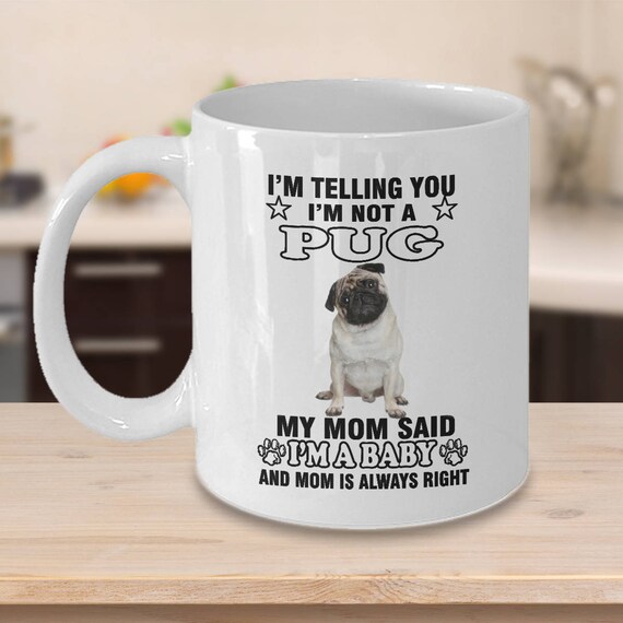 Black Pug - Personalized Pug Themed Gifts For Women Coffee Mug