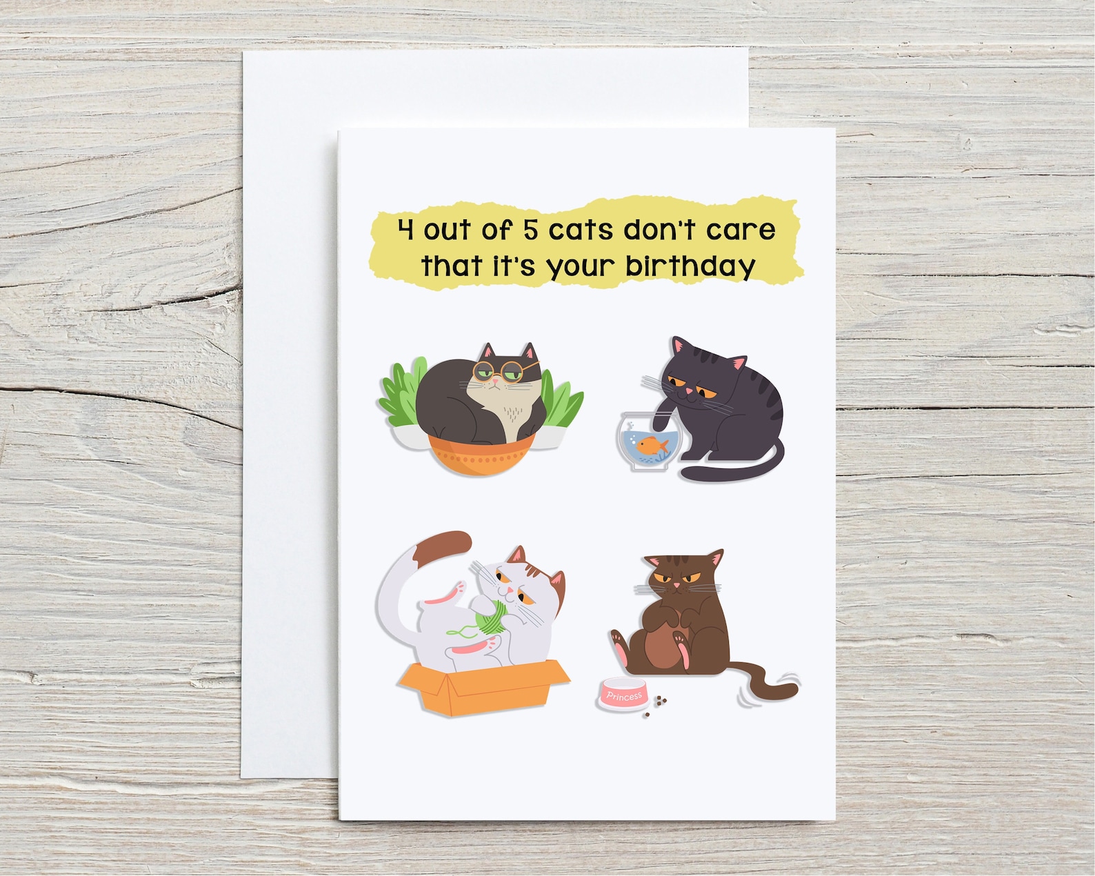 Funny Birthday Card, Birthday Card for Cat Lovers, Cat Mom Birthday ...