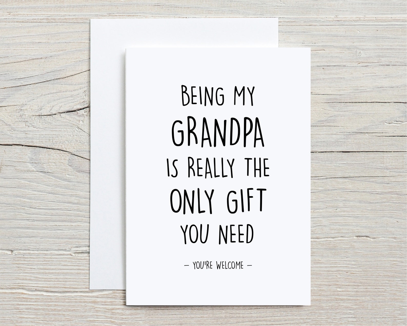 Grandpa Card Funny Card for Grandpa Thank You for Being My Etsy