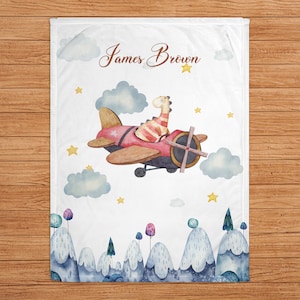 Personalized Dinosaur baby blanket for boy custom name blanket for toddler customized throw blanket for baby shower gift christmas for kids