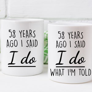 58th Anniversary Mug, 58th Anniversary Gifts For Husband, 58 Year Anniversary Gifts For Wife, 58 Years Of Marriage, 58th Year Marriage