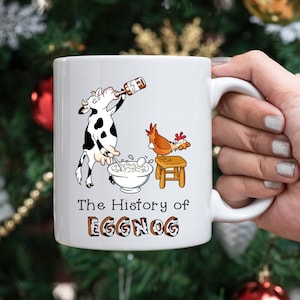 Regalo de Navidad, taza divertida de ponche de huevo, la historia del ponche de huevo, taza de café divertida para Navidad, el mejor regalo para Navidad