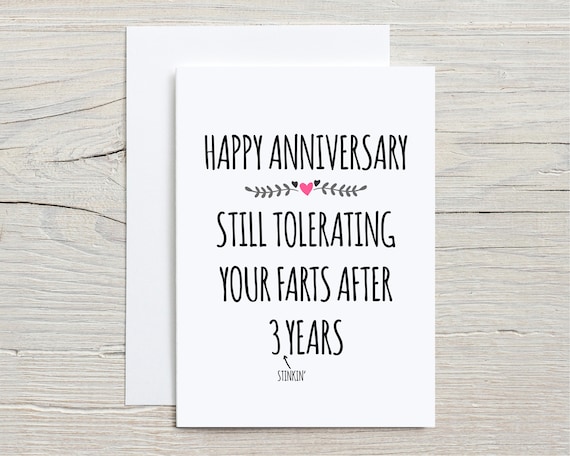 3rd Anniversary card, 3rd Anniversary gift For Husband, Year Anniversary  gift For Wife, Years Of Marriage, 3rd Year Marriage